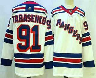 Men%27s New York Rangers #91 Vladimir Tarasenko White Stitched NHL Jersey